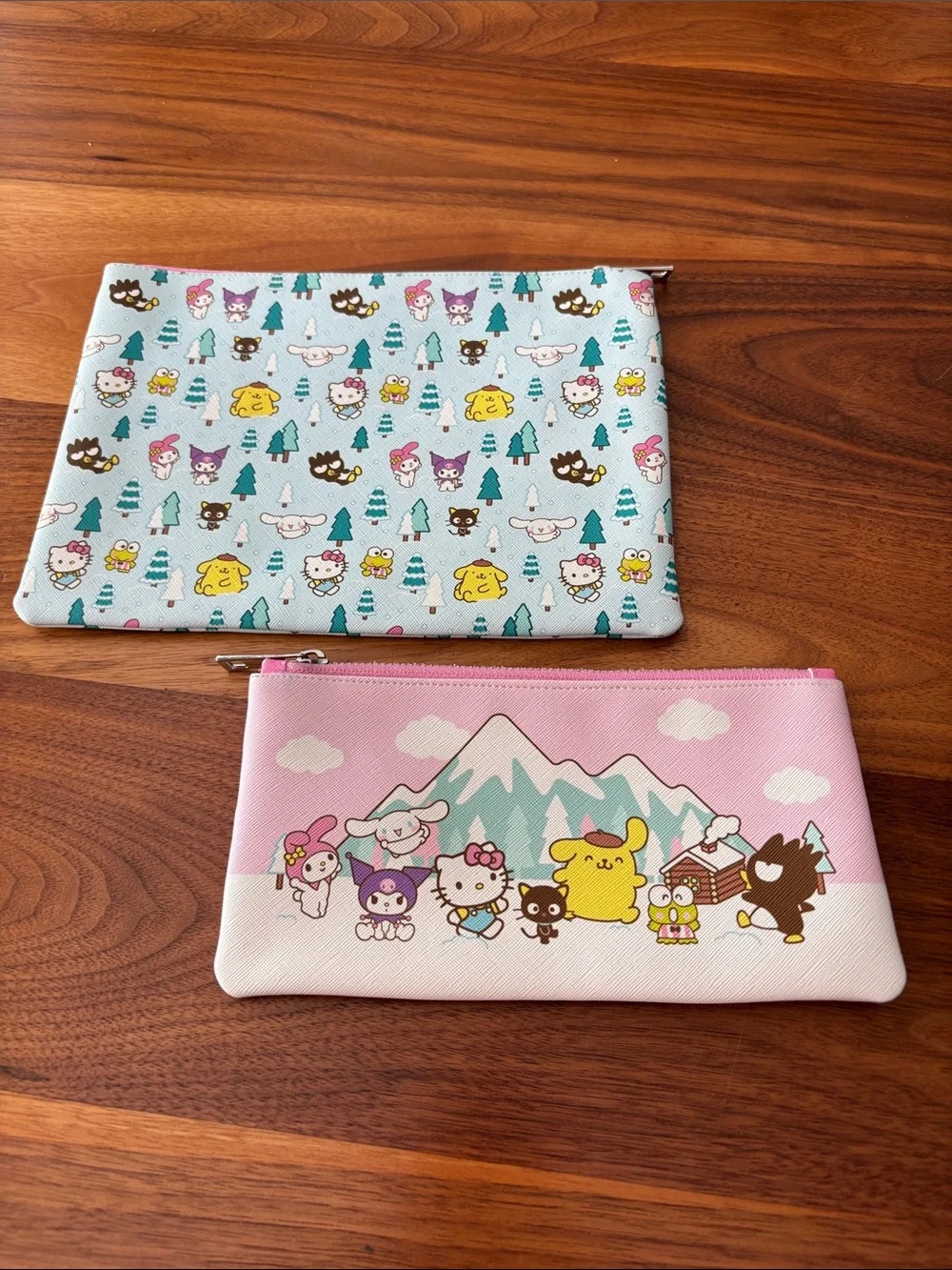 NWOT New Hello Kitty and Friends Set of Two School Makeup Travel Pouches